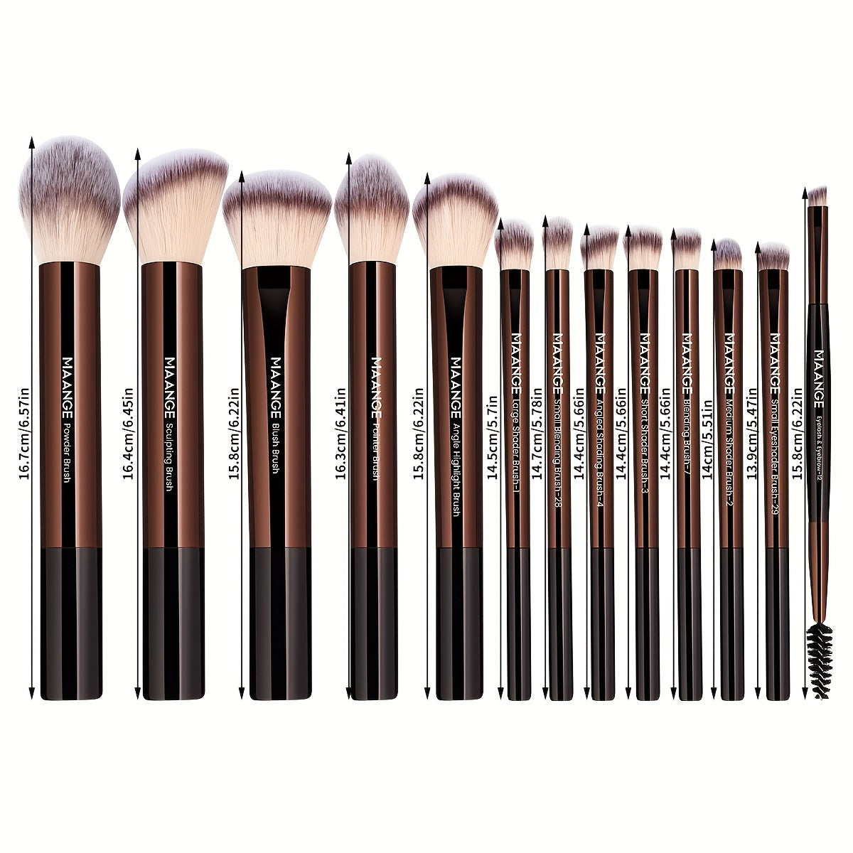 MAANGE 13-Piece Makeup Brush Set - Professional Wand Brushes