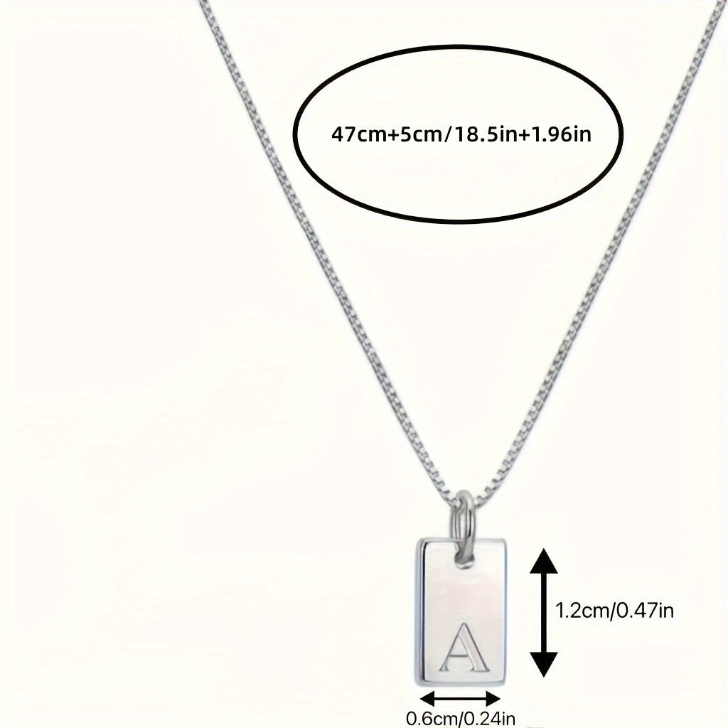 Initial Necklace Silver