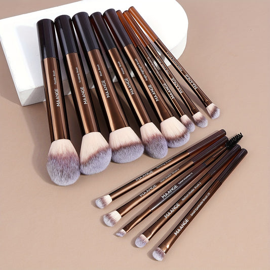 MAANGE 13-Piece Makeup Brush Set - Professional Wand Brushes