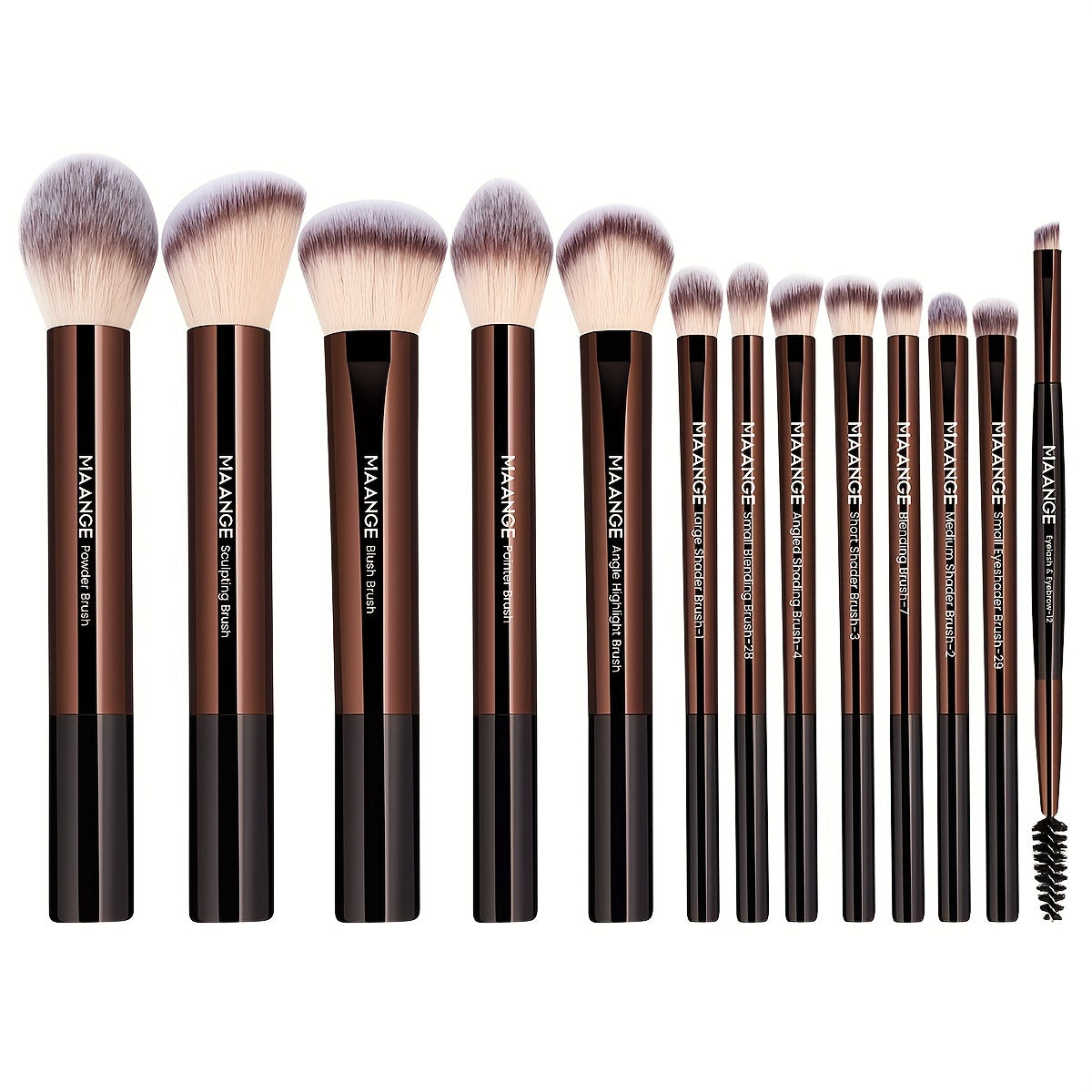 MAANGE 13-Piece Makeup Brush Set - Professional Wand Brushes